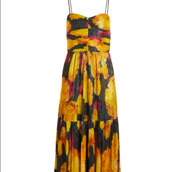 Rebecca Vallance Astoria Tiered Metallic Maxi Dress